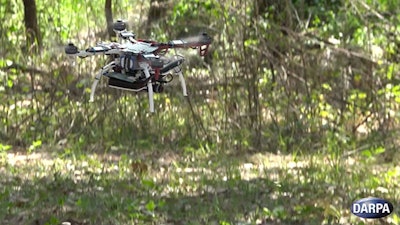 DARPA is advancing technology to enable small unmanned quadcopters to fly autonomously through cluttered buildings and obstacle-strewn environments using onboard cameras and sensors as “eyes” and smart algorithms to self-navigate.