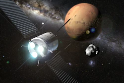 Mars mission with plasma rockets concept.