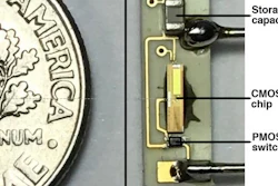 The internal components of a battery-less pacemaker introduced this week by Rice University and the Texas Heart Institute. The pacemaker can be inserted into the heart and powered by a battery pack outside the body, eliminating the need for wire leads and surgeries to occasionally replace the battery.