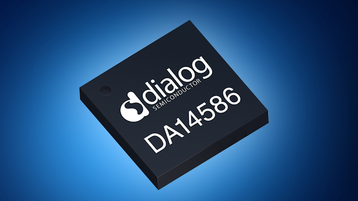 The SmartBond DA14586 Bluetooth 5 system-on-chip (SoC) from Dialog Semiconductor.