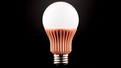 With the Studio System, engineers can print complex, functional parts in a variety of materials, including copper. With its high electrical and thermal conductivity, copper is an ideal material for heat exchanger applications, like this copper heat sink for an LED light bulb.