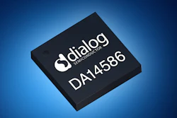 The SmartBond DA14586 Bluetooth 5 system-on-chip (SoC) from Dialog Semiconductor.