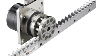 The Nexen patented precision roller pinion system (RPS).