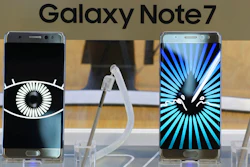 In this Oct. 11, 2016, file photo, Samsung Electronics Galaxy Note 7 smartphones are displayed at its shop in Seoul, South Korea. Samsung Electronics said in a statement Tuesday, July 18, 2017, it will recover gold and other metals in the recalled Galaxy Note 7 and retrieve components from the fire-prone phones to reduce wastes.