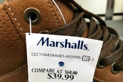 This Tuesday, May 16, 2017, photo shows a price tag on a pair of shoes for sale at a Marshalls store, in Methuen, Mass. On Friday, July 14, 2017, the Commerce Department releases U.S. retail sales data for June.