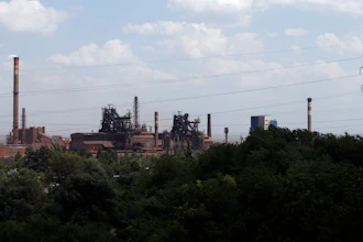 A general view of the Zelezara Smederevo steel mill, in the city of Smederevo, 45 kilometers east of Belgrade, Serbia.