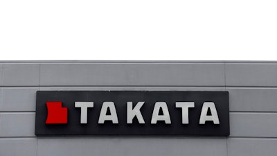 This Sunday, June 25, 2017, photo, shows TK Holdings Inc. in Auburn Hills, Mich. Takata is adding 2.7 million vehicles from Ford, Nissan and Mazda to the long list of those recalled to replace potentially dangerous air bag inflators. The inflators are a new type that previously was thought to be safe. Vehicles affected are from the 2005 through 2012 model years.