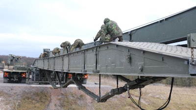 The deployment of a general support bridge.