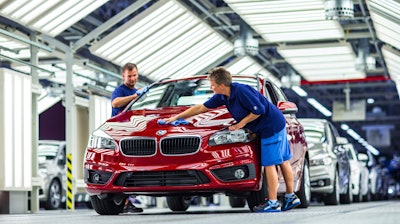 BMW is investing $232,790,000 in its plant in Leipzig, eastern Germany.