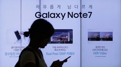 Samsung Electronics said Sunday, July 2, 2017, its recalled Galaxy Note 7 phones will be recycled and sold starting this week in South Korea. The Galaxy Note FE phone, using unused parts in the recalled Note 7 smartphones, will go on sale in South Korea on Friday at 700,000 won ($611), about three quarters of its original price.