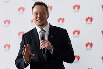 Tesla CEO Elon Musk talks about the development of the worlds biggest lithium-ion battery in Adelaide, Australia, Friday, July 7, 2017. Tesla will partner with French renewable energy company Neoen to build the 100-megawatt battery farm in South Australia state.