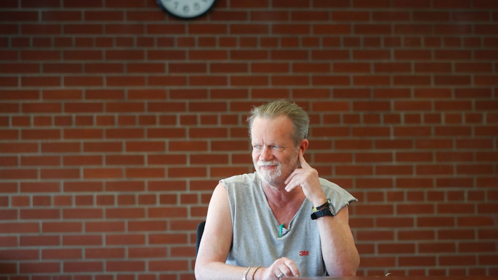 In this Friday, April 14, 2017 photo, Herbie Mays pauses during an interview at the Ohio Means Jobs employment assistance offices in Cincinnati. Mays voted for Donald Trump, drawn to his pledges to stop American jobs from going overseas and to revitalize manufacturing in the United States. Trump's election, though, 'was too late to help us,' Mays said. 'If you don't keep up with the times, you're out of luck,' he said.