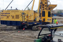 In this July 19, 2017 photo, heavy machinery clearing land at the Interstate 94 Industrial Park in Detroit. The park is former vacant land that the city is marketing to manufacturing and industrial companies. Auto parts supplier Flex-N-Gate is expected to bring 750 jobs to Detroit when it completes its 350,000-square-foot plant at the industrial park.