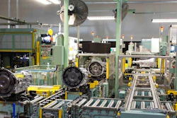 This undated photo provided by AW North Carolina shows production operations inside the company's Durham, N.C., factory. Online thieves are increasingly hitting today’s just-in-time manufacturing sector with cyberattacks that demand ransom to make computer malware go away. Malware entered the North Carolina transmission plant’s computer network via email last August, spreading like a virus and threatening to lock up the production line until the company paid a ransom.