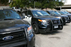 In this Tuesday, July 11, 2017, file photo, Austin police Ford utility vehicles are parked on East Eighth Street outside police headquarters in Austin, Texas. Ford Motor Co. has begun repairing Ford Explorer SUVs in Austin that were pulled off police duty because exhaust containing carbon monoxide was seeping into them. But the company faces lingering questions about the safety of thousands of other Explorers on the road. Ford says it’s still investigating complaints of exhaust fumes in its non-police Explorers.