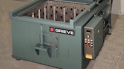 The No. 844 is a 500°F top-loading oven from Grieve.