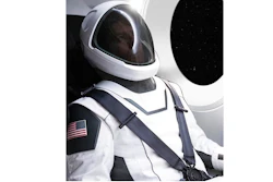 This undated image made available by Elon Musk on Wednesday, Aug. 23, 2017 shows a new spacesuit from his company SpaceX. It's designed for its crewed flights planned for 2018.