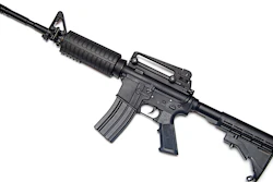 An M4A1 infantry rifle currently used by the U.S. Army and Marine Corps.