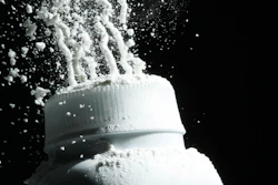 In this April 19, 2010, file photo, Johnson's baby powder is squeezed from its container. On Monday, Aug. 21, 2017, a Los Angeles County Superior Court spokeswoman confirmed that a jury has ordered Johnson & Johnson to pay $417 million in a case to a woman who claimed in a lawsuit that the talc in the company's iconic baby powder causes ovarian cancer when applied regularly for feminine hygiene.