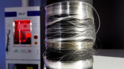 Fibers of a corn-derived, biodegradable plastic developed at the University of Nebraska-Lincoln. Nebraska researchers and their colleagues have demonstrated a new technique for improving the properties of bio-plastic that could also streamline its manufacturing, making it more competitive with petroleum-based counterparts.