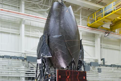 Boeing-built TDRS-M working its way through Boeing’s El Segundo satellite factory as it readies for launch.