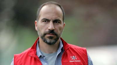 In this July 13, 2012, file photo, Dara Khosrowshahi the CEO of Expedia, Inc., attends the Allen & Company Sun Valley Conference in Sun Valley, Idaho. Two people briefed on the matter said Sunday, Aug. 27, 2017, that Khosrowshahi has been named CEO of ride-hailing giant Uber Technologies Inc.