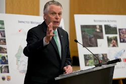 Virginia Gov. Terry McAuliffe gestures during a news conference at the Capitol in Richmond, Va., Thursday, Dec. 15, 2016. McAuliffe announced a proposed $50 million settlement to resolve claims stemming from the release of mercury from the former E.I. du Pont de Nemours and Company (DuPont) facility in Waynesboro, Virginia.