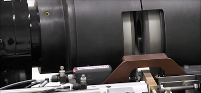 The machine’s Fixture Mode grinds the spacers in a perpendicular manner thereby speeding up the process.