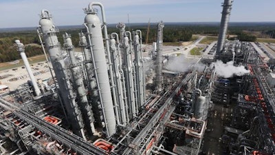 A section of the Mississippi Power Co. carbon capture plant in Kemper County.