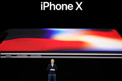 Apple CEO Tim Cook announces the new iPhone X at the Steve Jobs Theater on the new Apple campus, Tuesday, Sept. 12, 2017, in Cupertino, Calif.