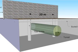 This undated rendering provided by DarkPulse Technologies Inc. shows a proposed border wall between Mexico and the U.S. The wall proposed by Arizona-based DarkPulse Technologies would be constructed with ballistic concrete that can withstand tampering or attacks of any kind, according to founder Dennis O'Leary. 'You could fire a tank round at it and it will take the impact,' he told The Associated Press.