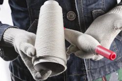 This is fabric made from VTT's recycled fiber feels half way between cotton and viscose.