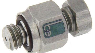 The MCB-32-303 compression fitting from Beswick is designed to fit 1/32-inch OD metal or hard plastic tubing