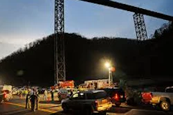 The scene at Massey Energy's Upper Big Branch Mine explosion in 2010.