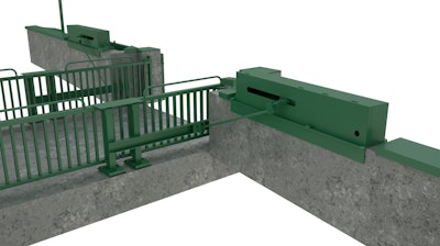 Electric linear actuators which play a pivotal role in averting the build-up of debris in a waterway during flood events.