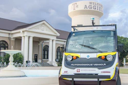 A self-driving shuttle, under development at Texas A&M.