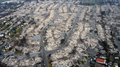 Burned area in Santa Rosa, California, Oct. 11, 2017.