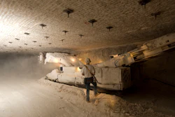 This undated photo provided by the U.S. Department of Energy show a continuous miner performing mining activities in the Waste Isolation Pilot Plant near Carlsbad, N.M. The U.S. Energy Department announced Tuesday, Oct. 17, 2017, that the work to carve out more disposal space from the ancient salt formation where the Waste Isolation Pilot Plant is located will begin later this fall. The work should be done in 2020.
