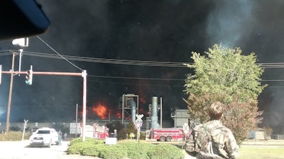 Plywood Plant Fire