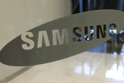 This Thursday, Oct. 12, 2017 photo shows the corporate logo of Samsung Electronics Co. in Seoul, South Korea. Samsung Electronics said Friday, Oct. 13, 2017, its third quarter profit likely surged nearly three folds over a year earlier to a new record high.