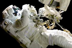 In this image from video made available by NASA, astronaut Joe Acaba performs a spacewalk outside the International Space Station on Friday, Oct. 20, 2017. Acaba was barely outside an hour when he had to replace one of his safety tethers. Spacewalking astronauts always have more than one of these crucial lifelines in case one breaks. They also wear a jetpack in case all tethers fail and they need to fly back to the space station.