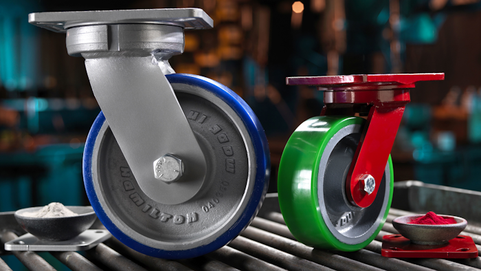 Hamilton caster offers a Crimson Red and a new brighter gray metallic named Platinum Powder (replaces traditional Battleship Gray).