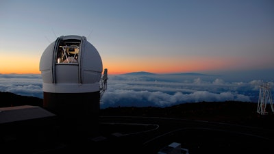 This undated photo made available by the University of Hawaii shows the Pan-STARRS1 Observatory on Haleakala, Maui, Hawaii at sunset. In October 2017, the telescope discovered an object from another star system that’s passing through ours. It was given the name 'Oumuamua,' which in Hawaiian means a messenger from afar arriving first.
