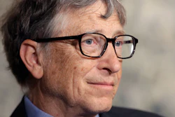 In this Monday, Feb. 22, 2016 file photo, Bill Gates talks to reporters about the 2016 annual letter from the Bill and Melinda Gates Foundation in New York. Gates says he's giving $50 million to help fight Alzheimer's disease. The Microsoft co-founder said Monday, Nov. 13, 2017, that the donation to the Dementia Discovery Fund is personal and not through his charitable foundation.