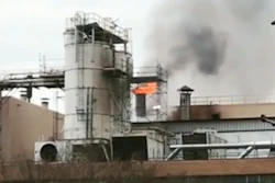 Screenshot taken from footage of the fire taken by Michael Lyvers.