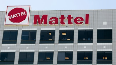 This Wednesday, Feb. 24, 2016, file photo, shows a building on the campus of toymaker Mattel, Inc., in El Segundo, Calif. Shares of Mattel soared in after-hours trading Friday, Nov. 10, 2017, after a report that rival Hasbro has made a takeover offer for Mattel. Such a deal could bring together well-known brands like Monopoly, Nerf, Barbie and Hot Wheels.