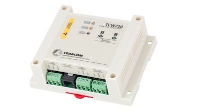The Teracom TCW220 Ethernet Data Logger for remote automation and industrial controls.