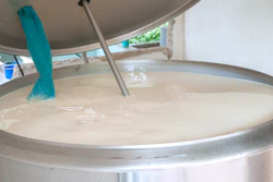 A raw milk vat.