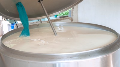 A raw milk vat.