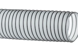 Vinylduct hose from Kuriyama is constructed with clear food grade PVC and a steel wire helix.
